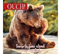 Noel Tatt Get Well Soon Card - Uplifting Bear Design - Injury & Recovery Greeting Card -'Sorry To Hear About Your Accident'