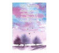 Noel Tatt With Sympathy Card - Birds and Watercolour Trees with a Foil Finish - Eco-Friendly and Recyclable