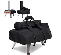 NOELIFE Waterproof Cover for Ooni Karu 12G Pizza Oven, Accessories for Ooni 12G, Pizza Maker Carry Cover with Seperate Chimney Bag, with Straps in the Bottom for Fixation (Oven Not Included)
