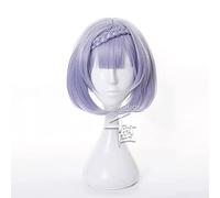 Noelle Cosplay Wig Game Genshin Impact Cosplay Short Purple Bobo Braid Hair Genshin Impact Noelle Halloween Cosplay Wigs