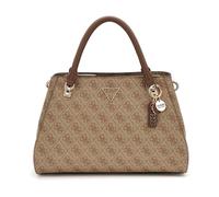 GUESS Womens Noelle Satchel Bag Latte Logo One Size
