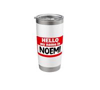 Noemi Hello Hi My Name is Tshirt Name On Custom Stainless Steel Insulated Tumbler