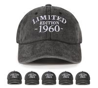 NOEMIN 65th-1960 Birthday Gifts for Men,Dad Birthday Gift - Baseball Caps Mens Cotton Adjustable Vintage
