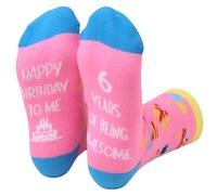 NOEMIN 6th Birthday Gifts for Girls - Ideas Socks Cotton 6 Year Old Teenage Socks Girls for Presents Birthday Gifts