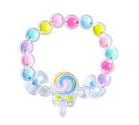 NOEMIN Kids Beaded Bracelet for Girls - Cute Elastic Colorful Charm Flower Cloud Princess Rabbit Heart Friendshipd Bracelets Jewelry Sweet Gift for Kid