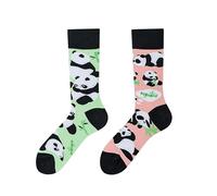 NOEMIN Mismatched Crew Socks for Women Girls - Colourful Odd Socks with Fun Cartoon Girly Prints, Cute Animal Quirky Gift Socks for Womens & Teeng