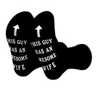 NOEMIN Novelty Funny Husband Gift Cotton Lounge Calf Sock, Fun Celebrate Valentine's Anniversary Personalised Gifts for Men Husband Dad Black