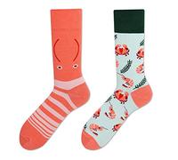 NOEMIN Novelty Mismatched Crew Socks for Men & Women - Colourful Odd Socks with Cartoon Animals, Fruit & Art Prints, Fun Sports Casual Long Socks, Gift Socks for Adults & Teens