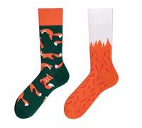 NOEMIN Novelty Mismatched Crew Socks for Men & Women - Colourful Odd Socks with Cartoon Animals, Fruit & Art Prints, Fun Sports Casual Long Socks, Gift Socks for Adults & Teens