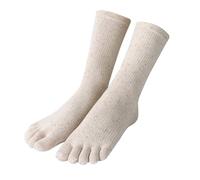 NOEMIN Womens Non-Slip Five-Toe Yoga Socks - Cotton Silicone Grip Toe Socks with High Elastic for Pilates, Dance, Gym, Jump Rope, Workouts