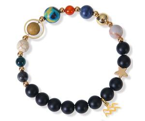 NOEMIN Zodiac Bracelets for Women - Natural Stone Planet Beads Bracelet Constellation Adjustable Astrology Bracelet Birthday Jewelry Gift for Christmas Healing Spiritual Bracelets