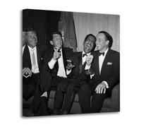 NOEMOHA Frank Sinatra, Dean Martin And Sammy Davis Jr Poster Decorative Painting Canvas Wall Posters And Art Picture Print Modern Family Bedroom Decor Posters 16x16inch(40x40cm)
