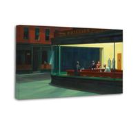 NOEMOHA Nighthawks by Edward Hoppers Chicago Poster Decorative Painting Canvas Wall Posters And Art Picture Print Modern Family Bedroom Decor Posters 08x12inch(20x30cm)
