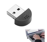 Noenaeni 1PCS Mini Mic USB Microphone Usb Mic for PC,360° Omnidirectional Studio Speech Audio MIC Adapter Portable Plug and play Driver free Desktop and Laptop Microphones for Computer Black Portable