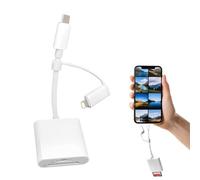 Noenaeni 2 in 1 SD Card Reader for iPhone, Lightning to SD Card Reader, Camera Adapter to iPhone, SD to iPhone Adapter, Memory Card Reader for iPhone, Plug and Play