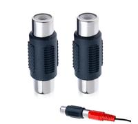 Noenaeni 2Pcs RCA Coupler Female to Female Connector Lossless Sound Quality Phono Socket to RCA Adapter Anti-Interference Audio Video Adapter for Speaker Amplifier TV Home Theater AV Equipment