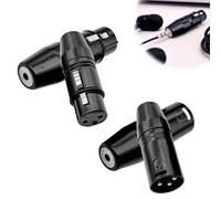 Noenaeni 4PCS 3.5mm to XLR for Rode, 3.5mm Stereo TRS Mini-Jack Female to 3-Pin XLR Male Microphone Adapter, Audio Converter for Rode Mics Mixers, Camcorders, Recorders