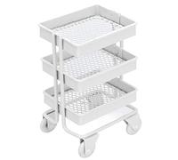 NOENNULL 1:12 Mini Dollhouse Toy Beautiful Metal Handcart Storage Rack for Dollhouse Kitchen Decor, Unique Miniature Cart 3 Level Display Shelf for Boys and Girls, Safe Material, Play with Kids