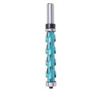 NOENNULL 1/2" Shank Flush Trim Spiral Router Bit - 3/4" Cutting Diameter Double Bearing Carbide Bit for Woodworking - Professional Grade