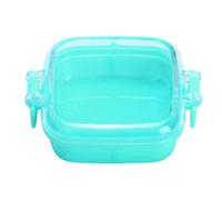 NOENNULL 12pcs Small Plastic Box for Candy Box Snack Container Cookie Case Food Grade Plastic Snack Storage Case Gift with Transparent Lid for Baby Shower Birthday (Lake Blue)