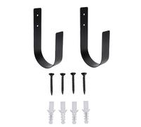 NOENNULL 2 Pcs Curtain Tieback Hooks, U Shaped Curtain Hooks Metal Curtain Holdbacks, Curtain Drapery Holdbacks, Wall Mounted Window Curtain Holder Hooks, Drapery Holdbacks for Fixed