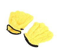 NOENNULL 2 Pcs Pet Absorbent Drying Gloves Thickened Dog Washing Glove for Dogs and Cats Multi Functional Quick Drying Towel Absorber Plush Towel for Pet Yellow