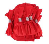 NOENNULL 25PCS Stretch Chair Covers with Bows - Elegant Spandex Chair Sashes for Wedding, Birthday Party, Ceremony Decoration - Fits Folding Banquet Chairs (Red)