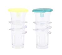 NOENNULL 2PCS Mini Lemon Squeezer PP Plastic Manual Citrus Juicer with Screw Top Lid for Lemon, Orange Lime, Portable Fruit Press for Cooking, Seasoning Drinks