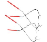 NOENNULL 2Pcs Stainless Steel Dipping Tongs for Pottery, Clay Sculpture Tools with Non Slip Handle, Ceramic Glazing Pliers for Kiln Firing, Pottery Making Supplies