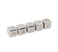 NOENNULL 30 Food Patterns Couple's Decision Dice Durable Meal Planner 5 Metal Dice for Date Night