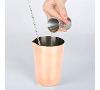 NOENNULL 304 Stainless Steel Cocktail Cup, Stylish Wine Mixing Cup 500ml Bar Party Bartender Tool (Rose Gold)
