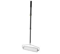 NOENNULL 304 Stainless Steel Sand Trap Rake, Course Roller Rake, Bunker Roller Rake with Retractable Pole, Ergonomic Design for Smooth Sand Traps on Course, Beaches, Gardens