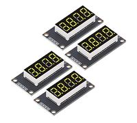 NOENNULL 4 Sets Digital Tube Display Module LED 4 Digit 7 Segment 0.36 TM1637 Drive Chip (Yellow MRA110C)