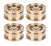 NOENNULL 4PCS Wheel Hubs Fit for SCX30 1/30 Scale Simulated Crawler 0.7 Inch RC Car Brass Hub