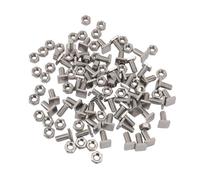 NOENNULL 50 Sets Greenhouse Nuts and Bolts, Stainless Steel ex Nuts and T Head Bolts Greenhouse Screws M6 X 13 Screws M6 Nuts Tool Assortment Set for Installing and Fixing Greenhouse