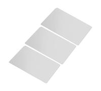 NOENNULL 50 Sheets Metal Business Cards Heat Transfer Aluminum Business Cards Blanks DIY Craft Supplies (Silver)