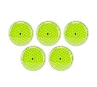 NOENNULL 5pcs Round Shape Reflector Sticker, Self Adhesive Safety Reflector for Runners Backpack Markers for Night Running Car Motorcycle Night Visibility (Green)