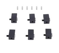 NOENNULL 6-Piece Safety Nut for Guitar Strings, Split Bridge Latch, Headless Safety Nut, Block, Guitar Spare Parts, Electric Guitar Parts, Accessories (Black)