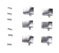 NOENNULL 6-Piece Safety Nut for Guitar Strings, Split Bridge Latch, Headless Safety Nut, Block, Guitar Spare Parts, Electric Guitar Parts, Accessories (Silver)