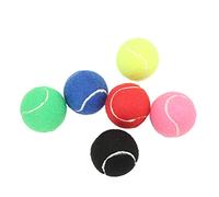 NOENNULL 6 Piece Tennis Training Balls, Multicolor Cashmere and Rubber Tennis Ball Set for Youth Club Training