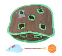 NOENNULL 9 Hole Cat Tunnel Toy, Cat Toy, Interactive Tunnel Toy, Fun Mouse Hunting Toy, Collapsible Puzzle Exercise Toy with Bell To Reduce The
