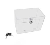 NOENNULL Acrylic Money Box for Children and Adults, Transparent Money Box, Large Capacity, Drop Proof, Transparent Ballot, Acrylic, for Home and Office (Style 2)