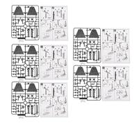 NOENNULL Action Figure Stand, 5pcs Easy Assembly Action Figure Display Holder Base Doll Model Support Display Stand Compatible with SD BB RG HG 1/144 Toys (Black)