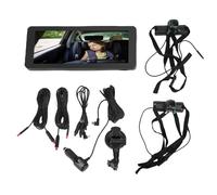 NOENNULL Adjustable Baby Car Camera, Dual Baby Car Camera for Back Seat with 6.86 Inch Display HD 360 Degree Rotatable Camera for Car SUV Travel, Split Screen Display, Adjustable