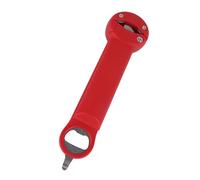 NOENNULL Adjustable Bottle Opener with Screw Cap, Scientific Lever Principle, Opens Tight Lids Effortlessly, 4.3 Ounces, Ideal for Families with Children (Red)