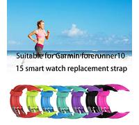 NOENNULL Adjustable Soft Watch Strap for Forerunner 10 15 GPS Running Watch, Orange Black Red Blue Red Lime Teal Purple Band Compatoble, Personalize Band with Tool Pins (Yellow)