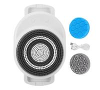 NOENNULL Automatic Body Scrubber for Shower, IPX7 Water Proof, Adjustable Height Wall Mounted Electric Back Scrubber with 3 Brush Heads for Full Body Exfoliation and Massage