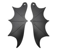 NOENNULL Bat Wings for Car License Plate, 1 Pair Wooden Funny Halloween Bat Wing Decoration for Car Front Grille, Wall Decor, Garden, Party Supplies & Home DIY Decorative Art