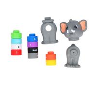 NOENNULL Building Blocks Kit, Soft Building Blocks, Animal, Early Education Soft Rubber DIY Number for Children (Elephant)