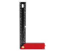 NOENNULL Carpenter Square Ruler Metal Square with Side Support 300mm Aluminum Alloy Framing L Shaped Folding Ruler 90 Degree Right Angle Ruler Measurement Adjustable Marking Accurate